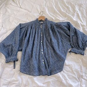 Doen o’keffe blue blouse - XS